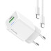 Мережевий зарядний пристрій ColorWay GaN Mini 35W PD Port PPS USB (Type-C PD + USB QC4.0) White (CW-CHS055PDC-WT) + кабель USB Type-C Мережевий зарядний пристрій ColorWay GaN Mini 35W PD Port PPS USB (Type-C PD + USB QC4.0) White (CW-CHS055PDC-WT) + кабель USB Type-C