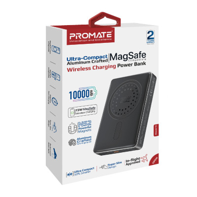 Універсальна мобільна батарея Promate Blade-10 MagSafe 10000mAh 20W Black Універсальна мобільна батарея Promate Blade-10 MagSafe 10000mAh 20W Black