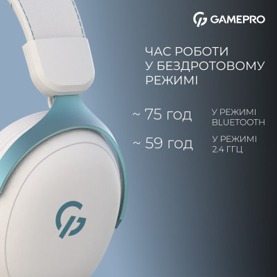 Гарнітура GamePro Asgard Freya Pro White-Blue (HSW201WB)