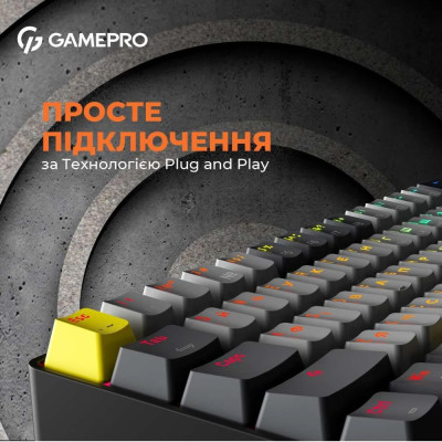 Клавіатура бездротова GamePro MK130G Pro Outemu Red Switch Hot-Swap RGB Black Клавіатура бездротова GamePro MK130G Pro Outemu Red Switch Hot-Swap RGB Black
