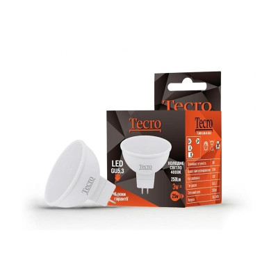 Лампа світлодіодна Tecro 3W GU5.3 4000K (TL-MR16-3W-4K-GU5.3) Лампа світлодіодна Tecro 3W GU5.3 4000K (TL-MR16-3W-4K-GU5.3)