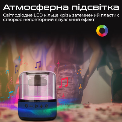 Акустична система Promate Glitz-L 10W Blue Акустична система Promate Glitz-L 10W Blue