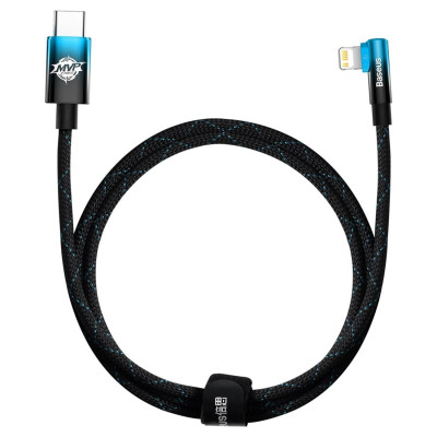 Кабель Baseus MVP 2 USB Type-C - Lightning (M/M), 20W, 1 м Black/Blue (CAVP000221) Кабель Baseus MVP 2 USB Type-C - Lightning (M/M), 20W, 1 м Black/Blue (CAVP000221)