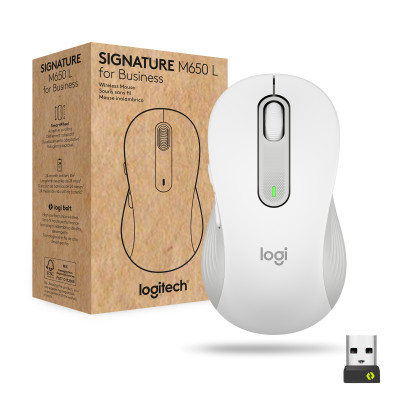 Миша бездротова Logitech Signature M650 for Business Large Off-White (910-006349) Миша бездротова Logitech Signature M650 for Business Large Off-White (910-006349)