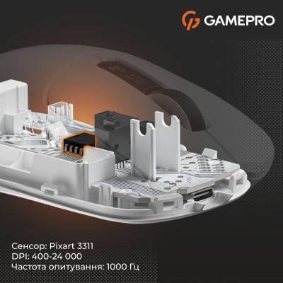 Миша бездротова GamePro Genesis Ranker White (GM012W) Миша бездротова GamePro Genesis Ranker White (GM012W)