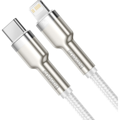 Кабель Baseus Cafule Metal USB-C - Lightning (M/M), 1 м White (6953156202078) Кабель Baseus Cafule Metal USB-C - Lightning (M/M), 1 м White (6953156202078)
