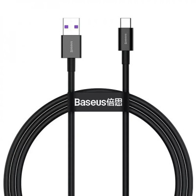 Кабель Baseus Superior Fast Charging USB - USB-C, 66W, 1м Black (6953156205499)