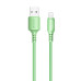 Кабель ColorWay USB - Lightning (M/M), soft silicone, 2.4 А, 1 м, Green (CW-CBUL042-GR) Кабель ColorWay USB - Lightning (M/M), soft silicone, 2.4 А, 1 м, Green (CW-CBUL042-GR)