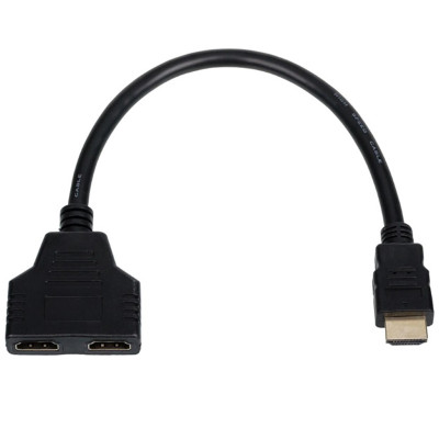 Кабель-розгалужувач Atcom HDMI - 2хHDMI (M/F), 0.1 м, Black (10901) Кабель-розгалужувач Atcom HDMI - 2хHDMI (M/F), 0.1 м, Black (10901)