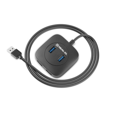 USB-хаб REAL-EL HQ-187 4 ports USB-хаб REAL-EL HQ-187 4 ports