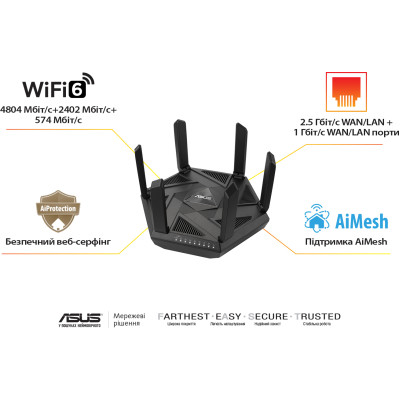 Бездротовий маршрутизатор Asus RT-AXE7800 Бездротовий маршрутизатор Asus RT-AXE7800