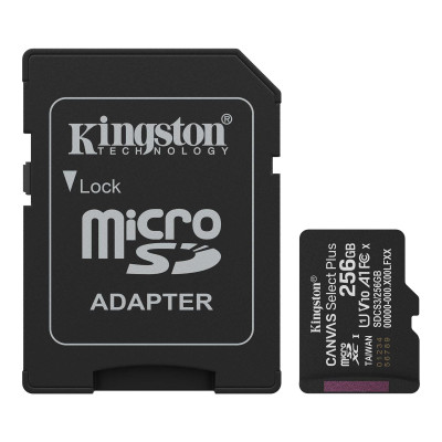 Карта пам`яті MicroSDXC 256GB UHS-I Class 10 Kingston Canvas Select Plus R150MB/s (SDCS3/256GBSP) Карта пам`яті MicroSDXC 256GB UHS-I Class 10 Kingston Canvas Select Plus R150MB/s (SDCS3/256GBSP)