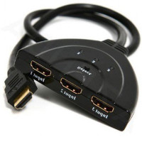 Перемикач HDMI-інтерфейсу Cablexpert HDMI - 3хHDMI V 1.4 (M/F), 0.5 м, чорний (DSW-HDMI-35) блістер Перемикач HDMI-інтерфейсу Cablexpert HDMI - 3хHDMI V 1.4 (M/F), 0.5 м, чорний (DSW-HDMI-35) блістер