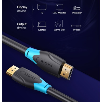 Кабель Vention HDMI - HDMI V 2.0, (M/M) 2 м, Black (AACBH) Кабель Vention HDMI - HDMI V 2.0, (M/M) 2 м, Black (AACBH)