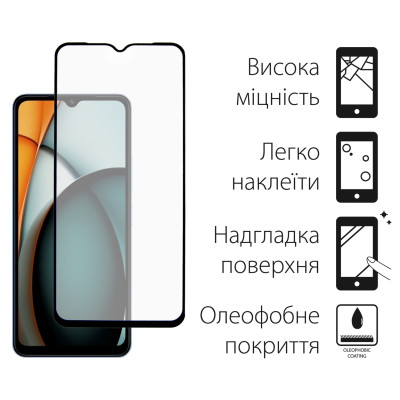 Захисне скло Dengos для Xiaomi Redmi A3 Black Full Glue (TGFG-349) Захисне скло Dengos для Xiaomi Redmi A3 Black Full Glue (TGFG-349)