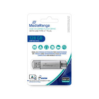 Флеш-накопичувач USB3.0 128GB Type-C MediaRange Silver (MR938) Флеш-накопичувач USB3.0 128GB Type-C MediaRange Silver (MR938)