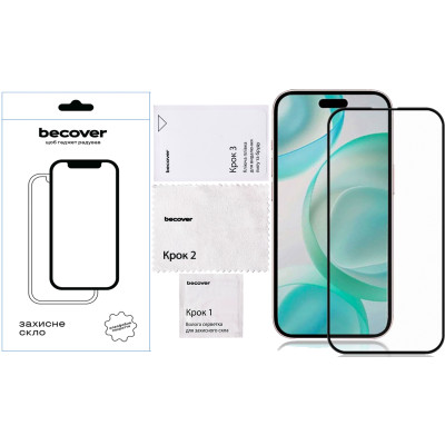 Захисне скло BeCover для Apple iPhone 16 Pro Black (712124) Захисне скло BeCover для Apple iPhone 16 Pro Black (712124)