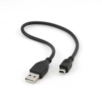 Кабель Cablexpert USB - mini USB V 2.0, 0.3 м, чорний (CCP-USB2-AM5P-1) Кабель Cablexpert USB - mini USB V 2.0, 0.3 м, чорний (CCP-USB2-AM5P-1)