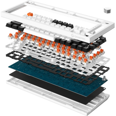 Клавіатура бездротова GamePro Asgard Valhalla MK160W Pro White Клавіатура бездротова GamePro Asgard Valhalla MK160W Pro White
