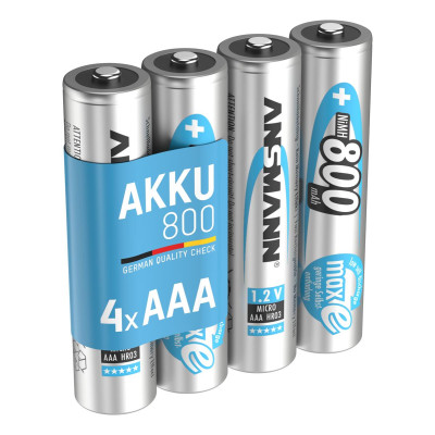Акумулятори Ansmann AAA/HR03 NI-MH 800 mAh BL 4 шт Акумулятори Ansmann AAA/HR03 NI-MH 800 mAh BL 4 шт