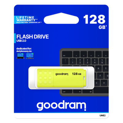 Флеш-накопичувач USB2.0 128GB Goodram UME2 Yellow (UME2-1280Y0R11) Флеш-накопичувач USB2.0 128GB Goodram UME2 Yellow (UME2-1280Y0R11)