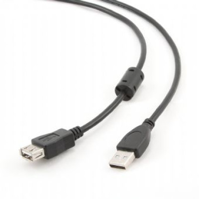 Кабель Cablexpert подовжувач USB - USB V 2.0 (M/F), 4.5 м, феритовий фільтр, чорний (CCF-USB2-AMAF-15) Кабель Cablexpert подовжувач USB - USB V 2.0 (M/F), 4.5 м, феритовий фільтр, чорний (CCF-USB2-AMAF-15)
