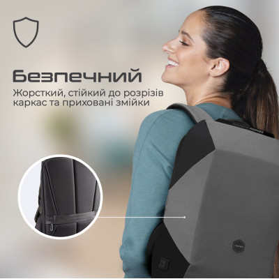 Рюкзак для ноутбука Promate UrbanPack-BP Grey Рюкзак для ноутбука Promate UrbanPack-BP Grey