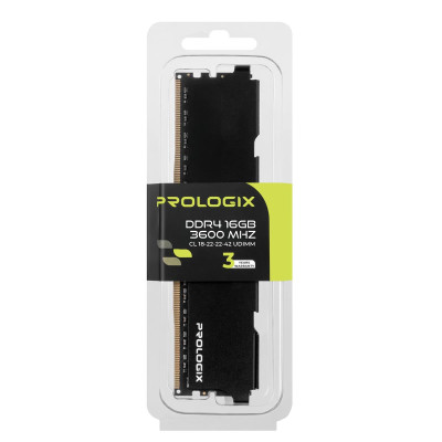 Модуль пам`ятi DDR4 16GB/3600 Prologix Black (PRO16GB3600B4) Модуль пам`ятi DDR4 16GB/3600 Prologix Black (PRO16GB3600B4)