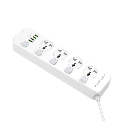 Фільтр живлення ProLogix Premium (PR-SC4408W) 2.5 кВт, 4 розетки, 4 USB, 2 м, з вимикачами, білий Фільтр живлення ProLogix Premium (PR-SC4408W) 2.5 кВт, 4 розетки, 4 USB, 2 м, з вимикачами, білий