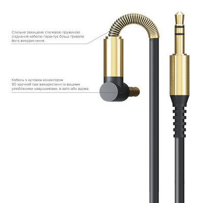 Аудіо-кабель Luxe Cube 3.5 мм - 3.5 мм (M/M), 1.2 м, білий (7775557575679) Аудіо-кабель Luxe Cube 3.5 мм - 3.5 мм (M/M), 1.2 м, білий (7775557575679)