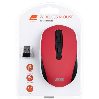 Миша бездротова 2E MF211 WL Red (2E-MF211WR)