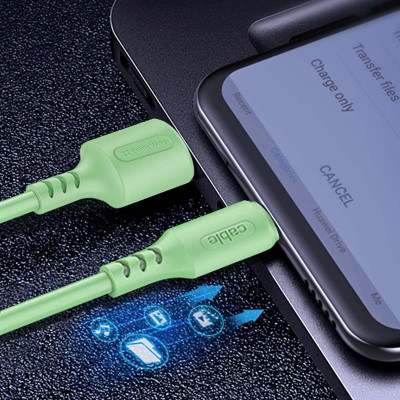 Кабель ColorWay USB - USB Type-C (M/M), soft silicone, 2.4 А, 1 м, Green (CW-CBUC042-GR) Кабель ColorWay USB - USB Type-C (M/M), soft silicone, 2.4 А, 1 м, Green (CW-CBUC042-GR)
