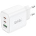 Зарядний пристрій Foneng GaN10 (1хUSB, 2хUSB-C) 65W White (GaN10-EU-CH-TC-W) + кабель USB Type-C