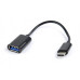 Кабель Cablexpert (A-OTG-CMAF2-01), USB2.0 - USB Type-C, 0.2 м, чорний