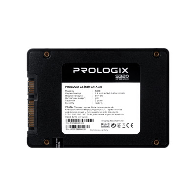 Накопичувач SSD 960GB Prologix S320 2.5 Накопичувач SSD 960GB Prologix S320 2.5