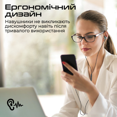 Гарнітура Promate Silken-C Grey Гарнітура Promate Silken-C Grey