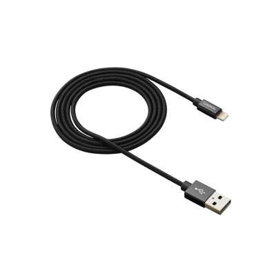 Кабель Canyon USB - Lightning (M/M) 0.96 м, Black (CNS-MFIC3B) в обплетеннi Кабель Canyon USB - Lightning (M/M) 0.96 м, Black (CNS-MFIC3B) в обплетеннi