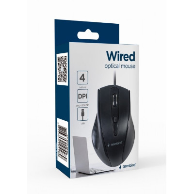Миша Gembird MUS-4B-02 Black
