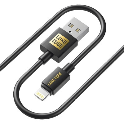 Кабель Luxe Cube USB - Lightning (M/M), 3А, 2 м, чорний (8886888698445) Кабель Luxe Cube USB - Lightning (M/M), 3А, 2 м, чорний (8886888698445)