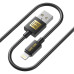 Кабель Luxe Cube USB - Lightning (M/M), 3А, 2 м, чорний (8886888698445)