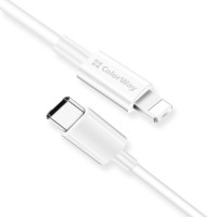 Кабель ColorWay USB Type-C - Lightning (M/M), 3.0 А, 1 м, White (CW-CBPDCL032-WH) Кабель ColorWay USB Type-C - Lightning (M/M), 3.0 А, 1 м, White (CW-CBPDCL032-WH)