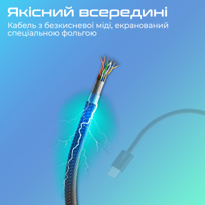 Кабель Promate EcoLine-Ci120 USB Type-C - Lightning (M/M), 3 A, 27 W, 1.2 м, Black Кабель Promate EcoLine-Ci120 USB Type-C - Lightning (M/M), 3 A, 27 W, 1.2 м, Black
