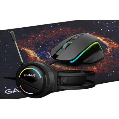 Комплект GamePro Gameset 3 в 1 USB миша + ігрова поверхня + гарнітурою (GS890) Комплект GamePro Gameset 3 в 1 USB миша + ігрова поверхня + гарнітурою (GS890)