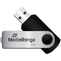 Флеш-накопичувач USB2.0 32GB MediaRange Black/Silver (MR911) Флеш-накопичувач USB2.0 32GB MediaRange Black/Silver (MR911)