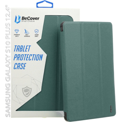 Чохол-книжка BeCover Smart Case для Samsung Galaxy Tab S10 Plus SM-X820/SM-X826 Dark Green (712234) Чохол-книжка BeCover Smart Case для Samsung Galaxy Tab S10 Plus SM-X820/SM-X826 Dark Green (712234)