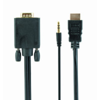 Кабель Cablexpert HDMI - VGA, (M/F), 5 м, Black (A-HDMI-VGA-03-5M) Кабель Cablexpert HDMI - VGA, (M/F), 5 м, Black (A-HDMI-VGA-03-5M)