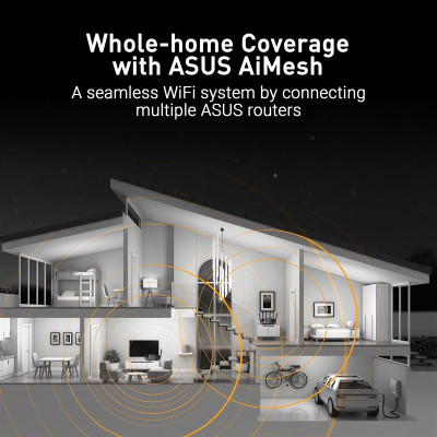 Бездротовий маршрутизатор Asus TUF Gaming BE6500 (TUF-BE6500) (90IG0920-MO9C00) Бездротовий маршрутизатор Asus TUF Gaming BE6500 (TUF-BE6500) (90IG0920-MO9C00)