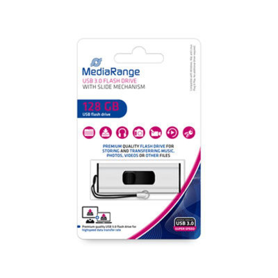Флеш-накопичувач USB3.0 128GB MediaRange Black/Silver (MR918) Флеш-накопичувач USB3.0 128GB MediaRange Black/Silver (MR918)