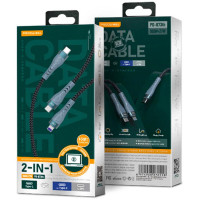 Кабель Proda PD-B73th USB Type C - USB Type-C + Lightning (M/M), 5 А, 1.3 м, Black (PD-B73th-BK) Кабель Proda PD-B73th USB Type C - USB Type-C + Lightning (M/M), 5 А, 1.3 м, Black (PD-B73th-BK)