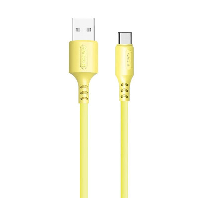 Кабель ColorWay USB - USB Type-C (M/M), soft silicone, 2.4 А, 1 м, Yellow (CW-CBUC043-Y) Кабель ColorWay USB - USB Type-C (M/M), soft silicone, 2.4 А, 1 м, Yellow (CW-CBUC043-Y)